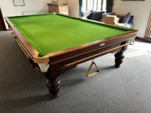 Antique Mahogany Turned Leg Full Size Snooker Table - Image 8