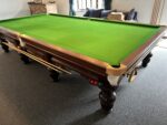 Antique Mahogany Turned Leg Full Size Snooker Table