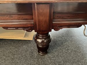 Antique Mahogany Turned Leg Full Size Snooker Table - Image 9