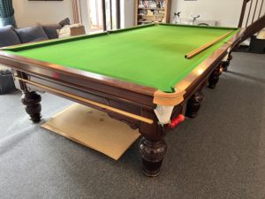 Antique Mahogany Turned Leg Full Size Snooker Table - Image 6