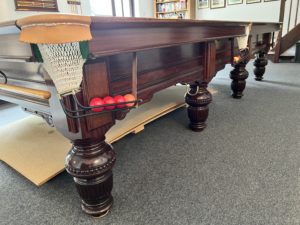 Antique Mahogany Turned Leg Full Size Snooker Table - Image 5