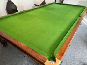Antique Mahogany Turned Leg Full Size Snooker Table - Image 11